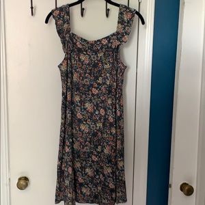 Knit swing dress on or off shoulder